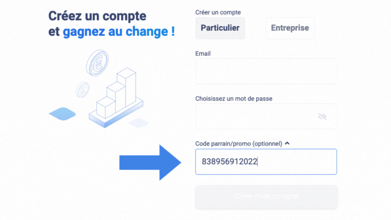 Utiliser code parrainage